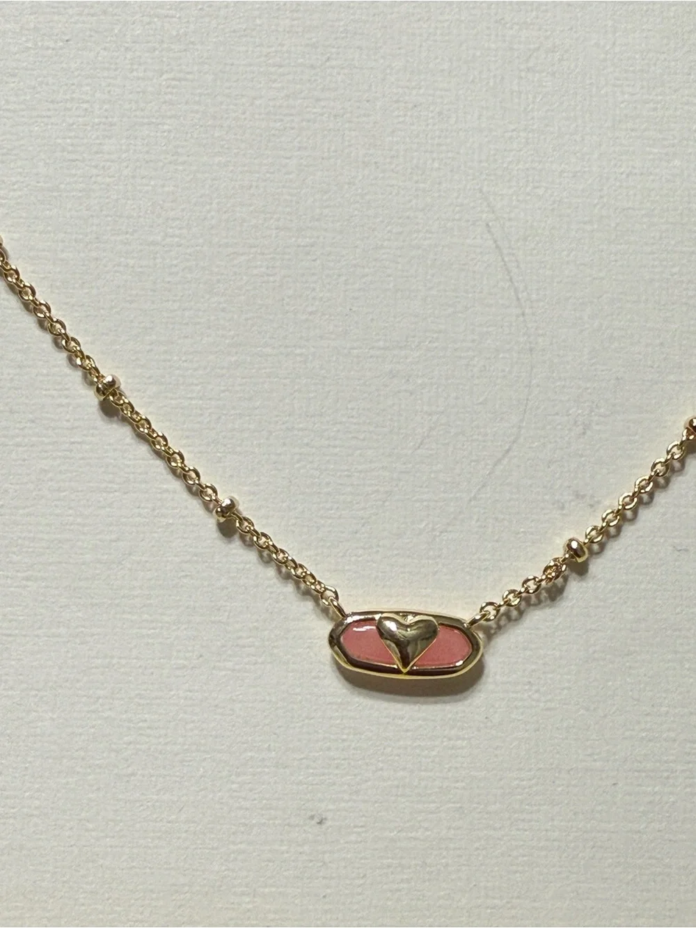 Kendra Scott Gold Chain Necklace with Pink Pendant